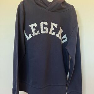 Crewcuts Navy Hoodie with ‘Legend’ Detail